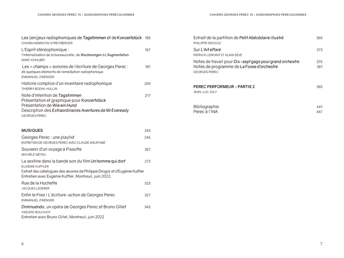 Sonographies perecquiennes - Cahier Georges Perec 15 image 2