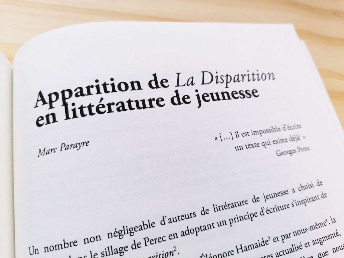 Cahier Georges Perec : La Disparition (édition courante) image 6